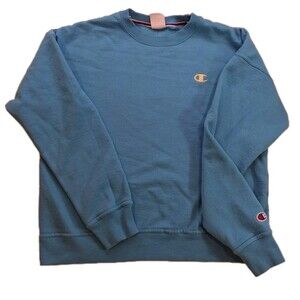 Champion Size S Women's Reverse Weave Turquoise Crewneck Sweatshirt Fleece